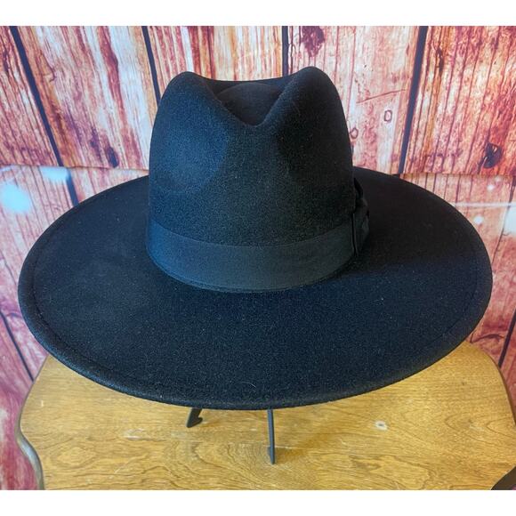 NWT Poppy & Peonies Rancher Hat in Black Adjustable Vegan Discontinued main image 4